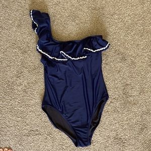 One shoulder J. Crew one piece